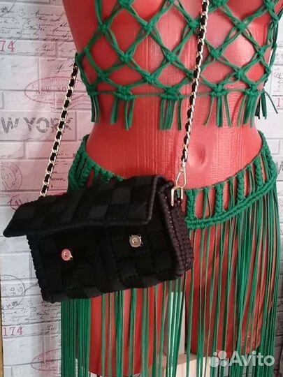 Сумка клатч из макраме