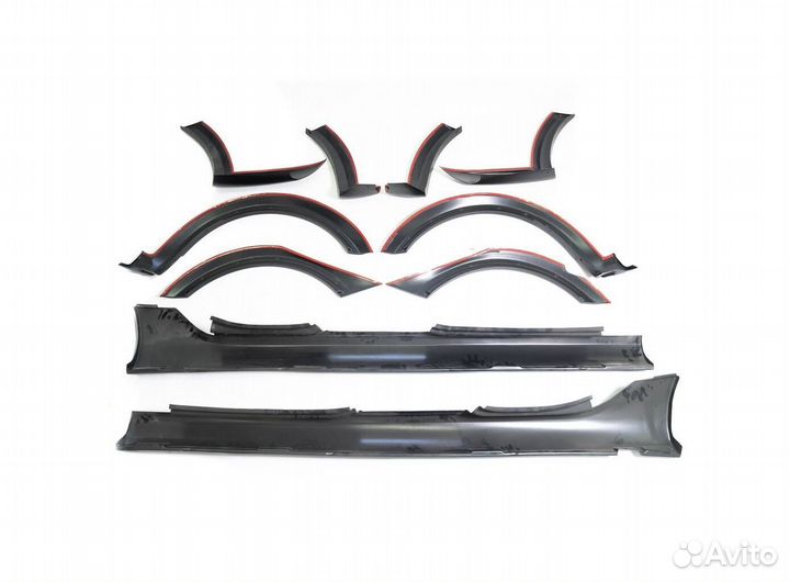 Обвес на лада Веста накладки на пороги, арки