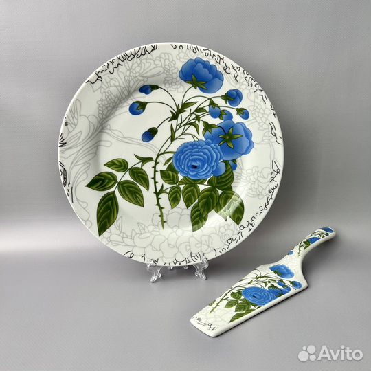 Блюдо для торта, пирога + лопатка, набор керамика