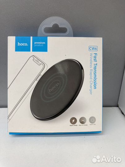 Беспроводная зарядка Hoco CW6 Homey Черная