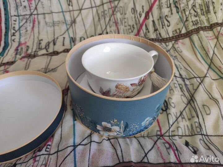 Чайная пара Изумрудный сад фарфор