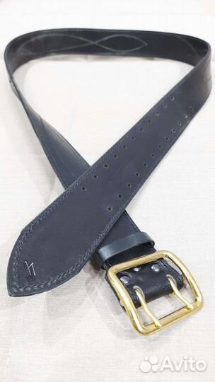 Ремень офицерский жёсткий кож. новый