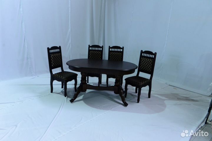 Стол и 4 стула из массива от производителя