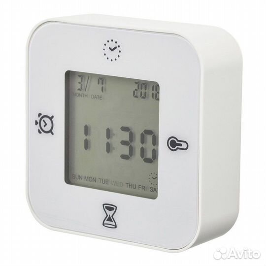 Часы с термометром икеа клоккис, белый