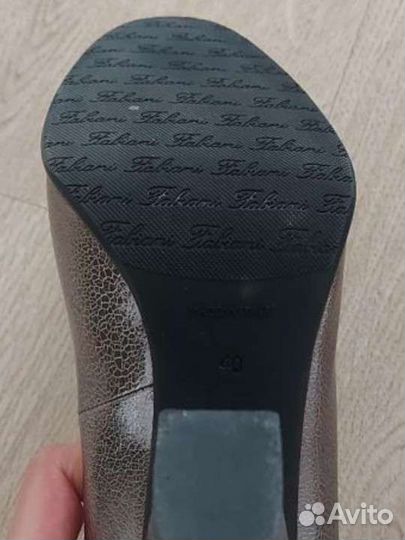 Туфли женские Fabiani 39 40 серебряные