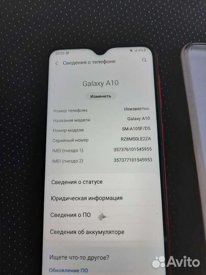 Телефон Samsung А10