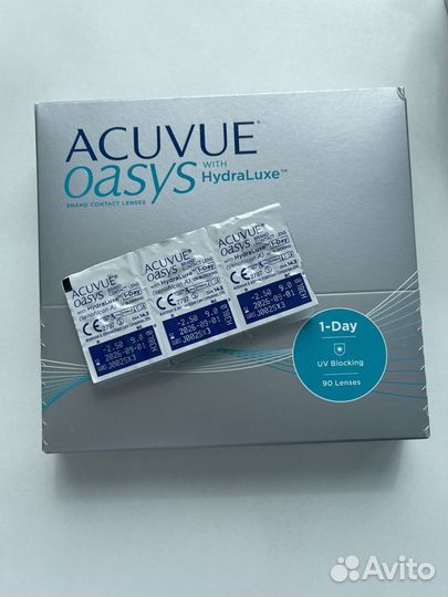 Acuvue oasys 1 day -2,5 90шт