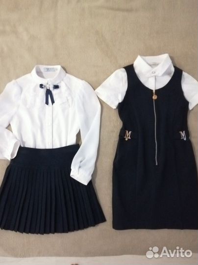 Юбка и сарафан Маленькая Леди р 128 с рубашками