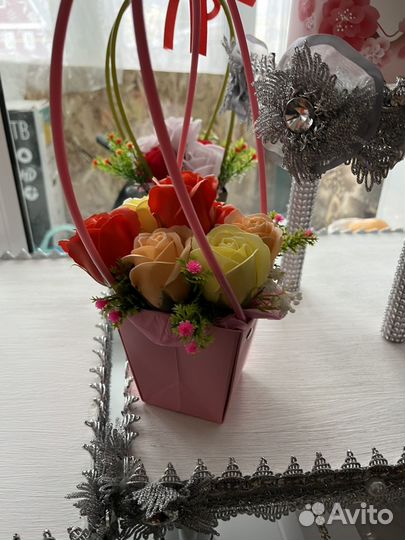Мыльные букеты ручной работы розы