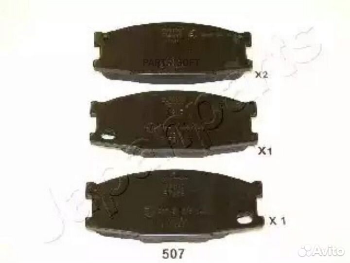 Japanparts PA-507AF Колодки тормозные mitsubishi c