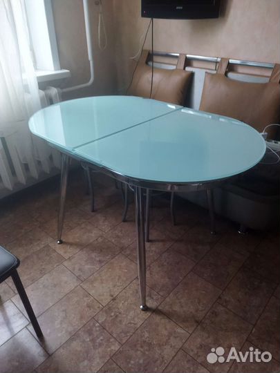Стол стеклянный раскладной