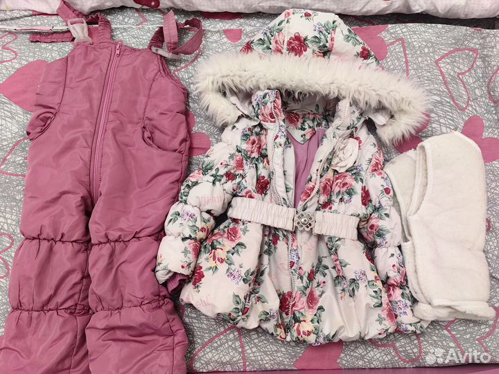 Зимний весенний осенний костюм для девочки 98