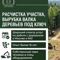Расчистка участка, вырубка валка деревье, обрезка, Котельники