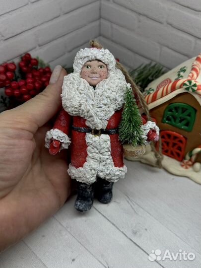 Ватные елочные игрушки