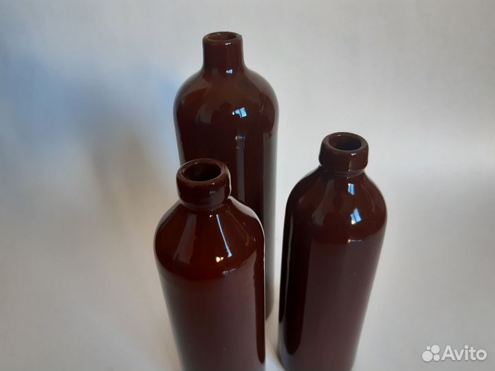 Керамические винтажные бутылки интерьерные вазы