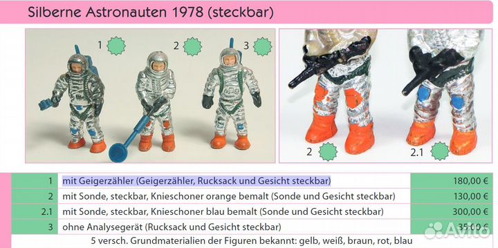 Серебряный астронавт 1978 г. Киндер
