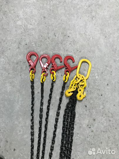 Строп цепной 4сц с самозакрывающимися крюками
