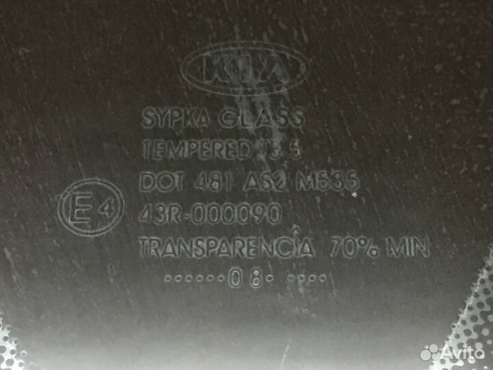 Стекло кузовное глухое правое Kia Ceed ED 2007-201