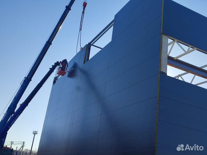 Сэндвич панель стеновая профиль волна