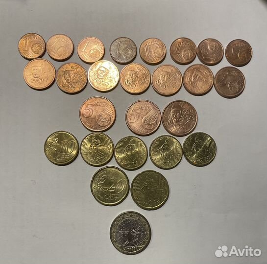 Монеты Европы (3) Франция-Испания-Италия