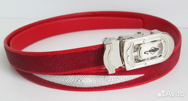 Женский ремень из кожи морского ската