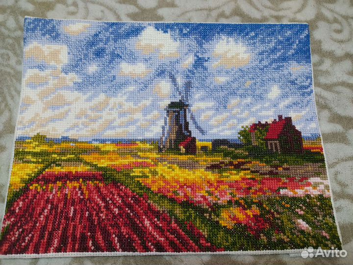 Картина. Поле тюльпанов. Клод Моне