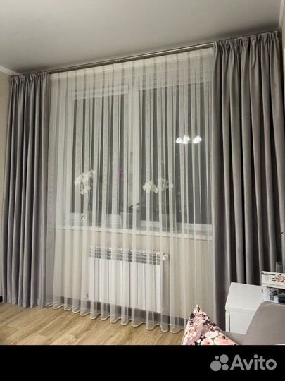 Шторы и тюль в комплекте