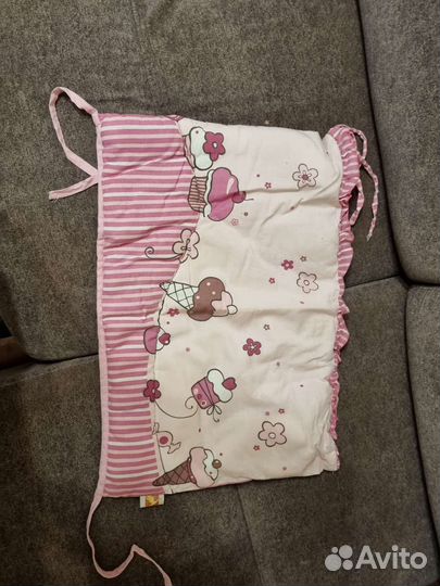 Балдахин, бортики в кроватку для девочки