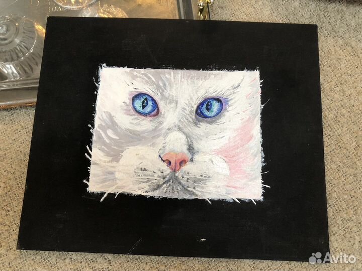 Картина «Плоский кот», акрил