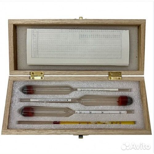 Ареометр набор 0-40,40-70,70-100 в деревянном футл