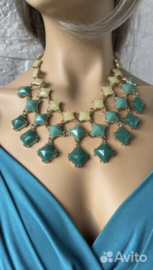 Колье украшения бусы цветы камни ожерелье чокер