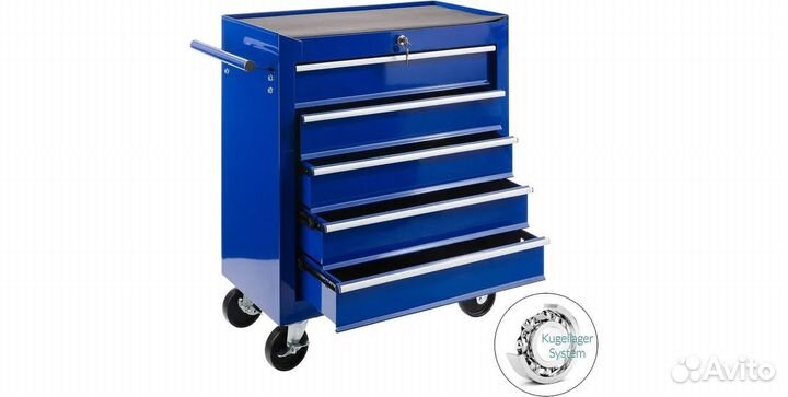 Тележка для инструментов 5 секций на колесиках