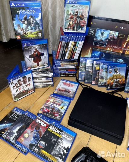 Sony playstation 4 slim и 97 игр