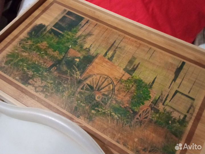 Поднос икеа, кожаный