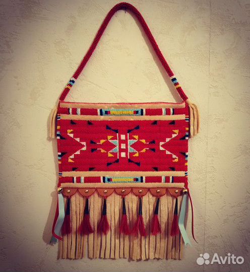 Сумка индейская, в прерийном стиле