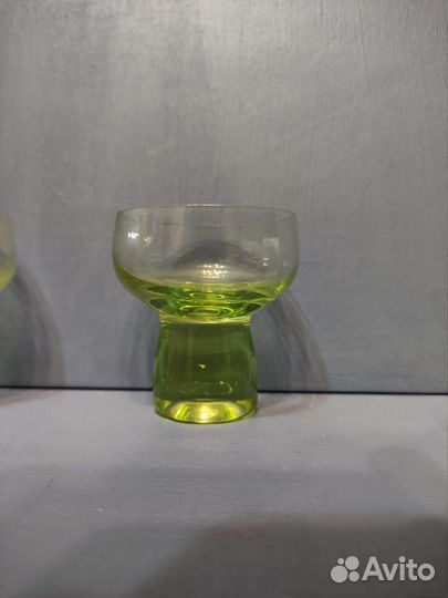 Бокалы зелёное стекло СССР