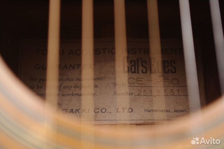 Акустическая гитара Cat's eyes CE-250. Japan