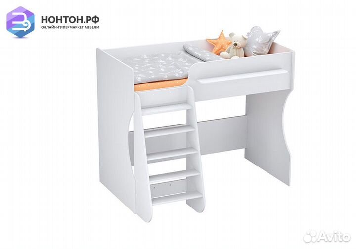 Кровать-чердак Polini kids Dream 1700 белый