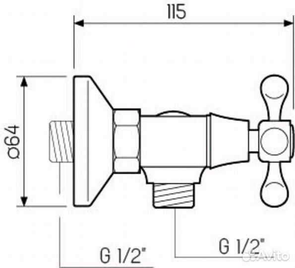 Смеситель для душа рмс SL71-003 хром