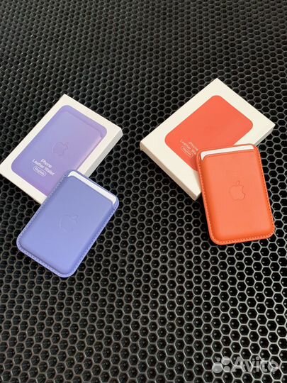 Apple leather wallet, картхолдер