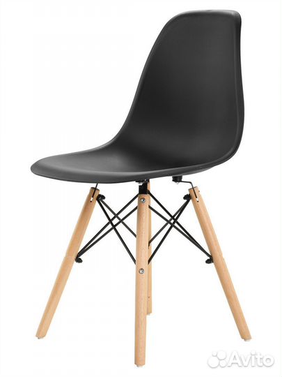 Стул в стиле eames DSW,черный, 1 шт