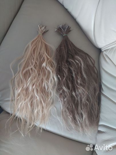 Натуральные волосы 60 см. б/у раз, меньше месяца