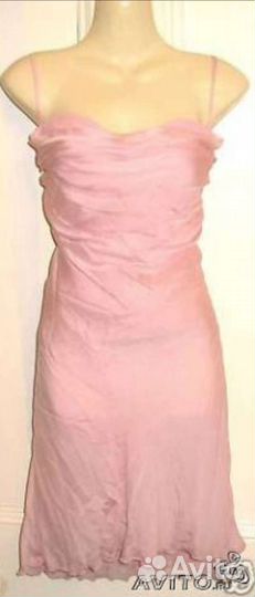 Новое светло- розовое платье atos lombardini шелк
