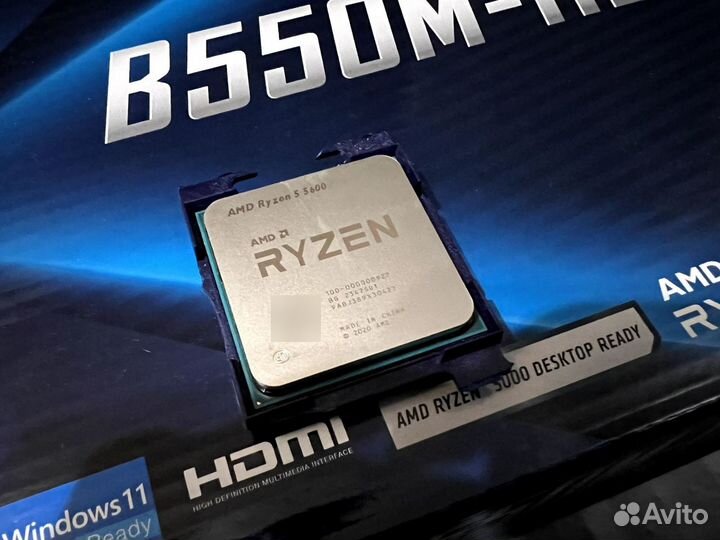 Новый комплект Ryzen 5 5600/ASRock B550M-HDV