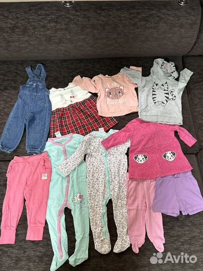 Вещи пакетом на девочку 80р