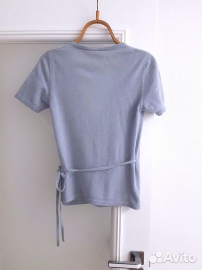 Кашемировый джемпер в стиле балерины на запах