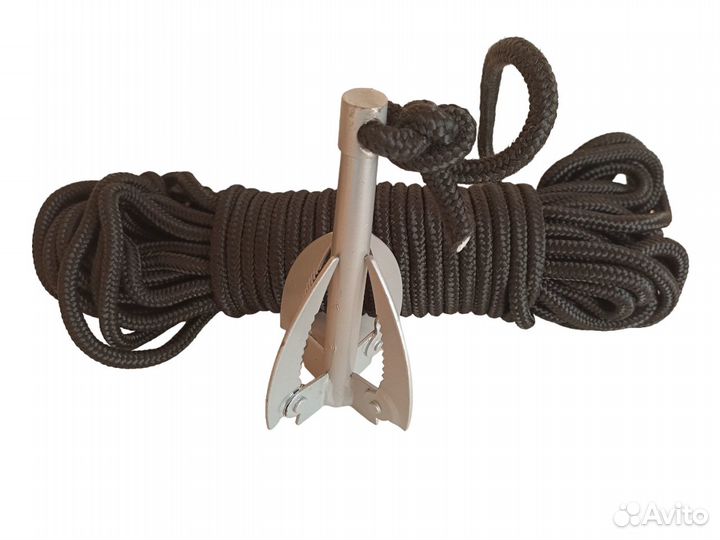 Тактическая кошка / Якорь с тросом 8 мм, 20 метров
