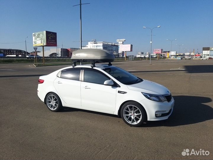Автобокс Turino Compact 360 серый на kia Rio