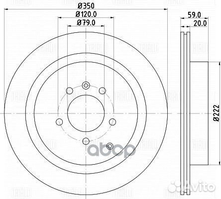 Диск тормозной для а/м Land Rover Discovery IV