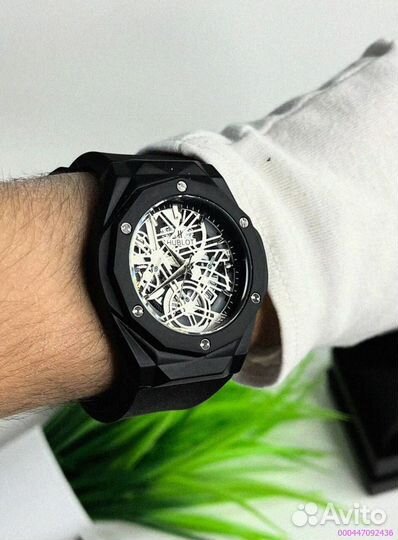 Наручные часы Hublot WHB3 чёрные (Арт.96540)